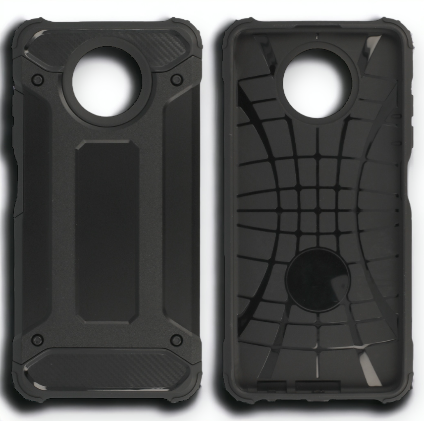 Silikonski ovitek "armor carbon" za Xiaomi Redmi Note 9T - Črna – Infostyle