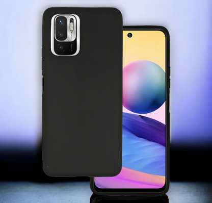 Silikonski ovitek "matt" za Xiaomi Redmi Note 10 5G - Črna – Infostyle – Črna / Silikon