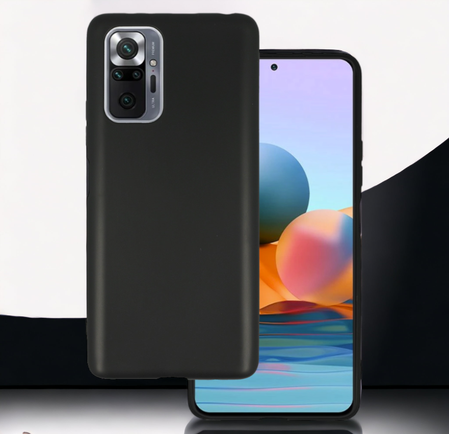Silikonski ovitek "matt" za Xiaomi Redmi Note 10 Pro Max - Črna – Infostyle – Črna / Silikon