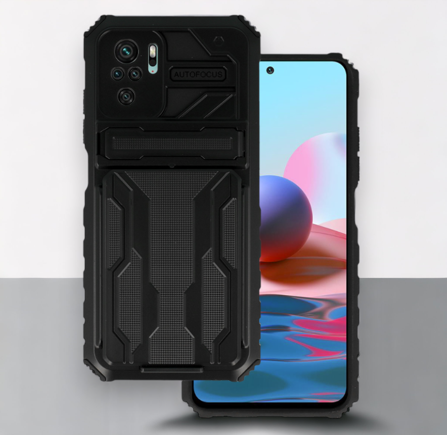 Ovitek "Combo" za Xiami Redmi Note 10s - črna – Tel Protect – Črna / PC + TPU silikon