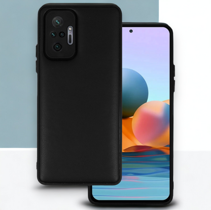 Silikonski ovitek "Smooth Leather 3D" za Xiaomi Redmi Note 10 Pro Max - črna – Infostyle – Črna / PU usnje + PC