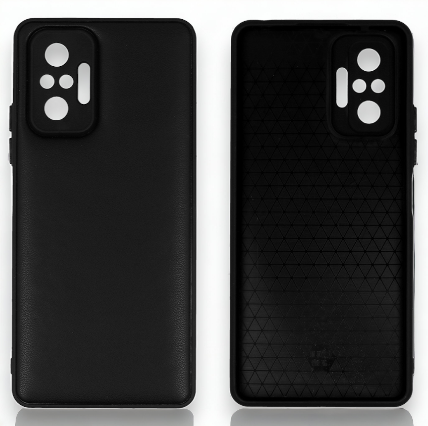 Silikonski ovitek "Smooth Leather 3D" za Xiaomi Redmi Note 10 Pro Max - črna – Infostyle