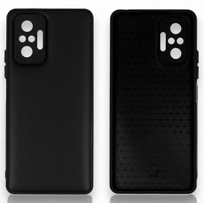 Silikonski ovitek "Smooth Leather 3D" za Xiaomi Redmi Note 10 Pro Max - črna – Infostyle