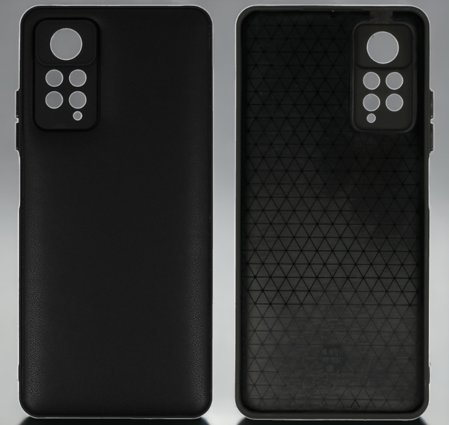 Silikonski ovitek "Smooth Leather 3D" za Xiaomi Redmi Note 11 Pro / Note 11 Pro 5G - črna – Infostyle