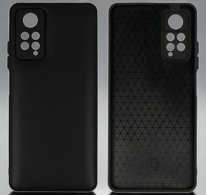Silikonski ovitek "Smooth Leather 3D" za Xiaomi Redmi Note 11 Pro / Note 11 Pro 5G - črna – Infostyle