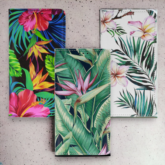Preklopna torbica "flower" za Samsung Galaxy A22 4G – Infostyle – Rumena / Umetno usnje + TPU silikon