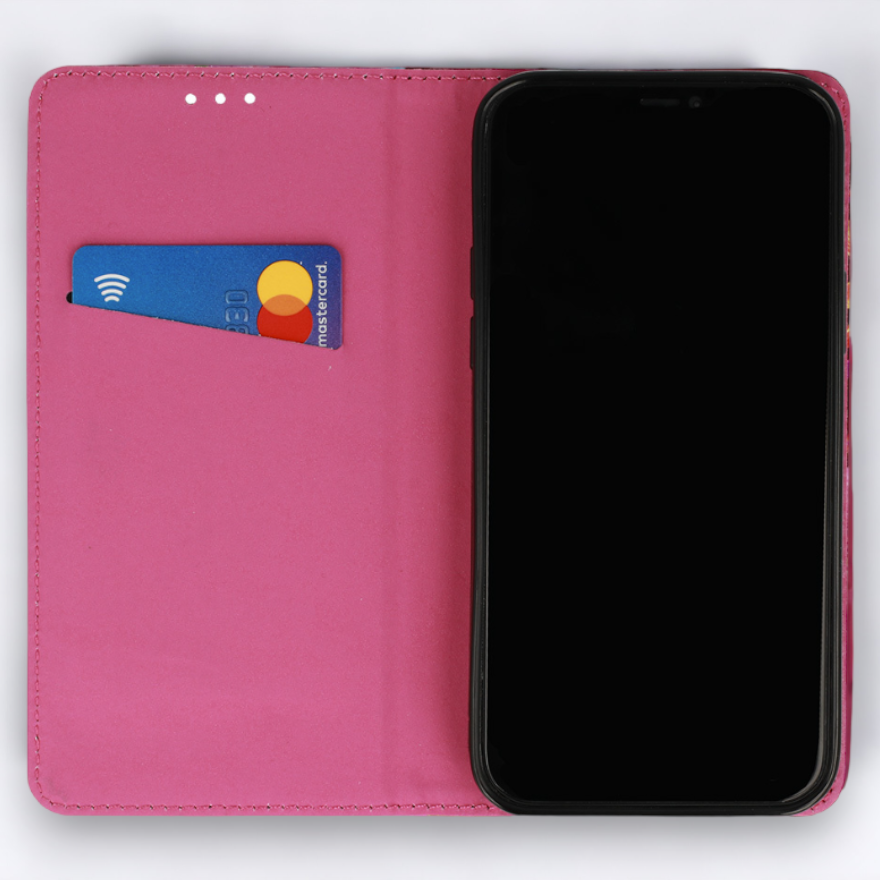 Preklopna torbica "Flower" za Samsung Galaxy M22 4G – Infostyle – Svetlo zelena / Umetno usnje + TPU silikon