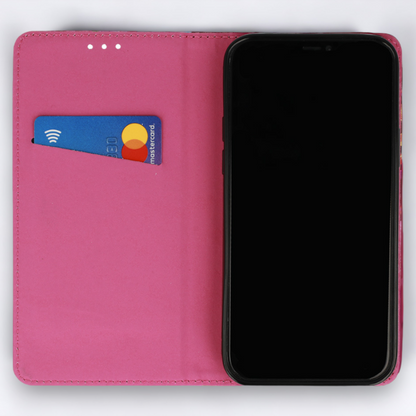 Preklopna torbica "Flower" za Samsung Galaxy M22 4G – Infostyle – Svetlo zelena / Umetno usnje + TPU silikon
