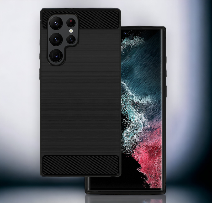 Ovitek "Carbon lite" za Samsung Galaxy S22 Ultra - Črna – Infostyle – Črna / TPU silikon