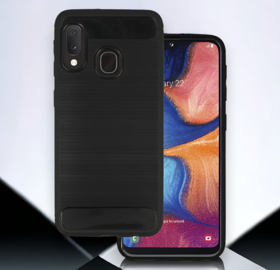 Ovitek "Carbon lite" za Samsung Galaxy A20E - Črna – Infostyle – Črna / TPU silikon