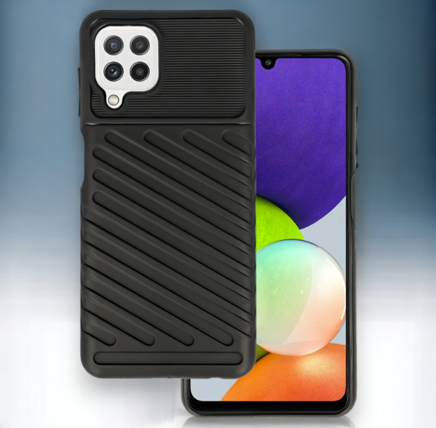 Ovitek "Thunder" za Samsung Galaxy A22 4G - Črna – Infostyle – Črna / TPU silikon