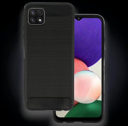Ovitek "Carbon lite" za Samsung Galaxy A22 5G - Črna – Infostyle – Črna / TPU silikon