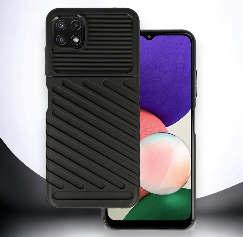 Ovitek "Thunder" za Samsung Galaxy A22 5G - Črna – Infostyle – Črna / TPU silikon