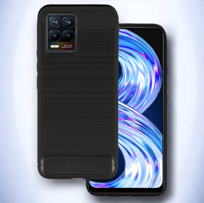 Silikonski ovitek "carbon lite" za Realme 8 - Črna – Infostyle – Črna / TPU silikon