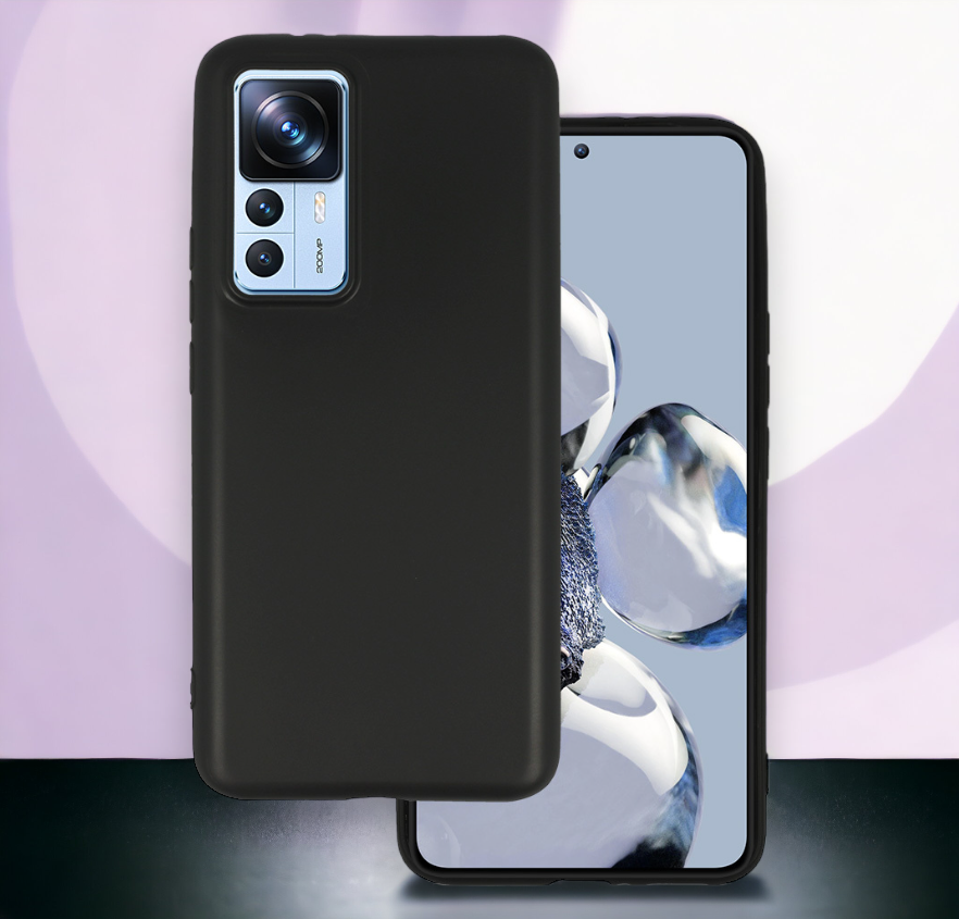 Silikonski ovitek "matt" za Xiaomi Mi 12T Pro - Črna – Infostyle – Črna / Silikon