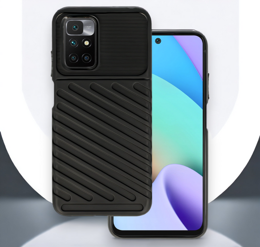 Ovitek "Thunder" za Xiaomi Redmi 10 - Črna – Infostyle – Črna / TPU silikon