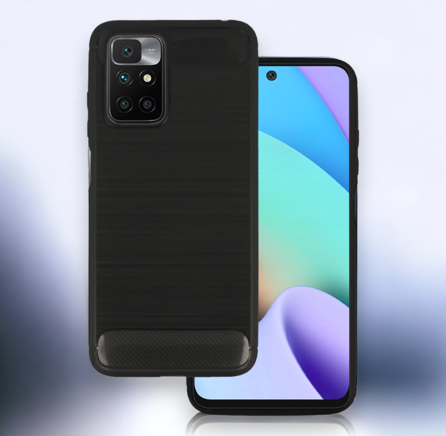Ovitek "Carbon lite" za Xiaomi Redmi 10 - Črna – Infostyle – Črna / TPU silikon