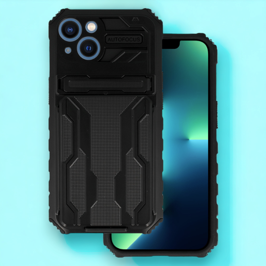 Ovitek "Combo" za iPhone 13 - črna – Tel Protect – Črna / PC + TPU silikon