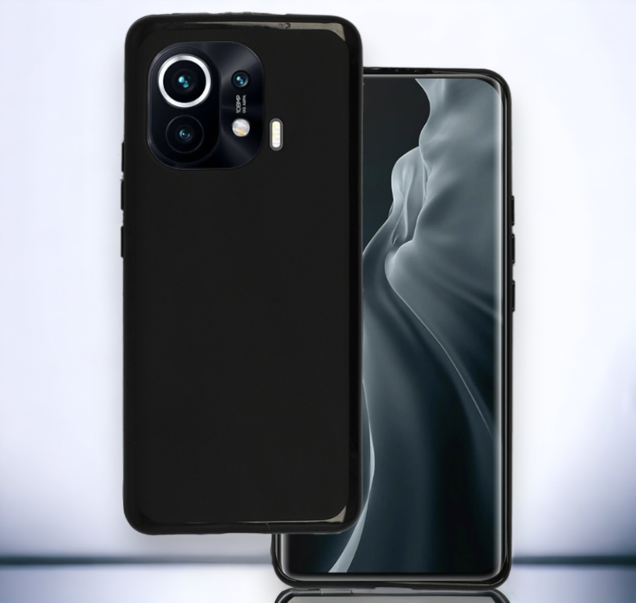 Silikonski ovitek "matt" za Xiaomi Mi 11 Pro - Črna – Infostyle – Črna / Silikon