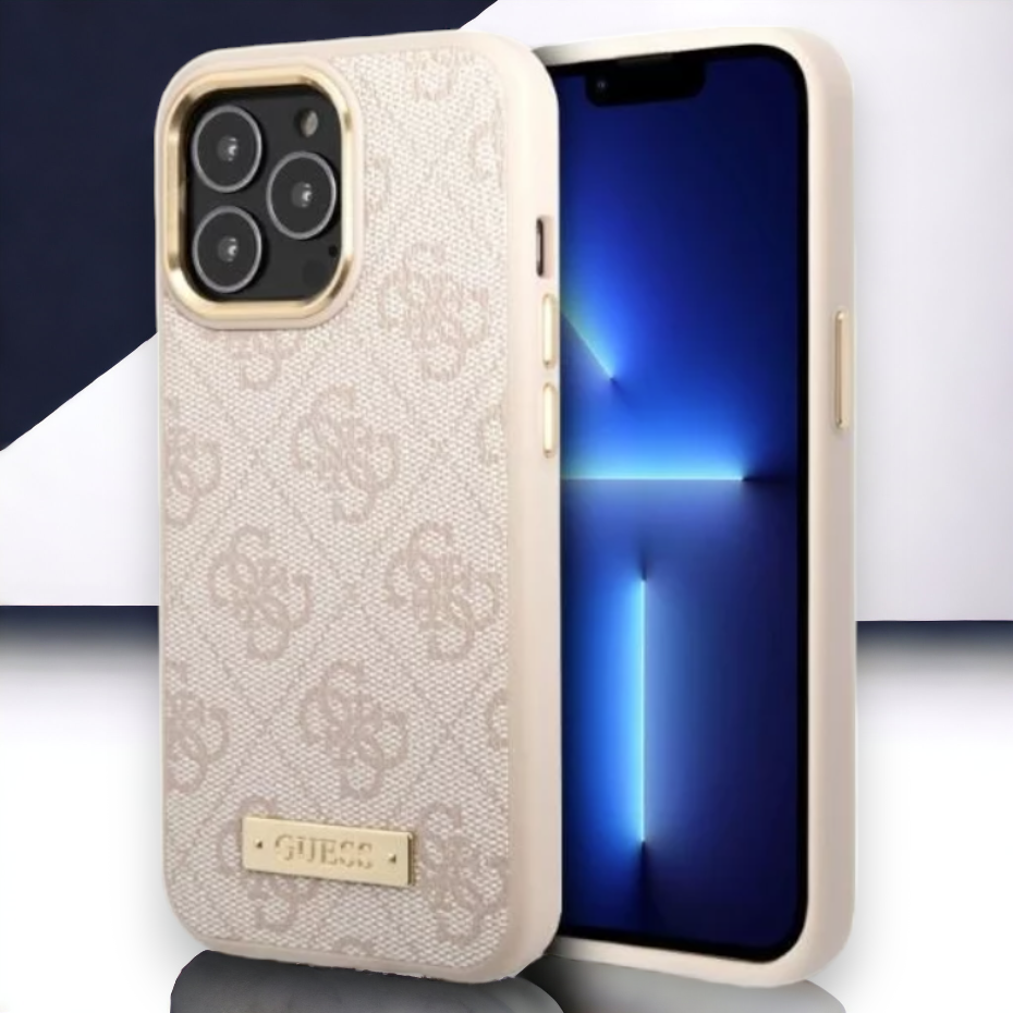Ovitek Guess "pink" za iPhone 13 Pro Max/12 Pro Max s tehnologijo MagSafe (GUHMP13XU4GPRP) – Svetlo roza / TPC + TPU sil