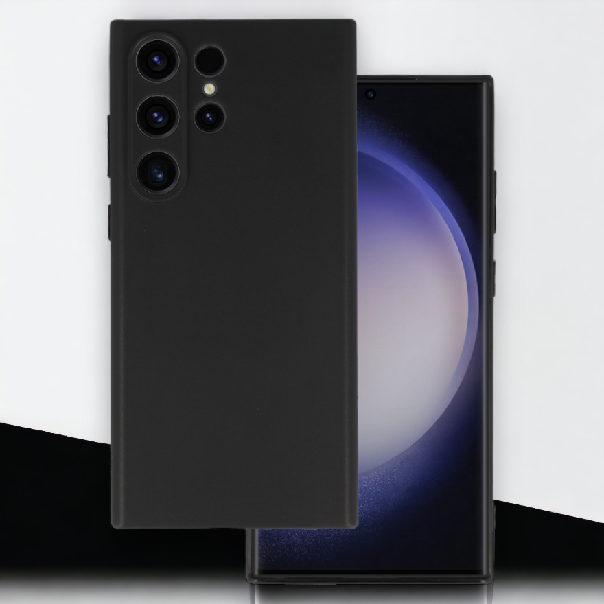 Silikonski ovitek "matt" za Samsung Galaxy S23 Ultra - Črna – Infostyle – Črna / Silikon
