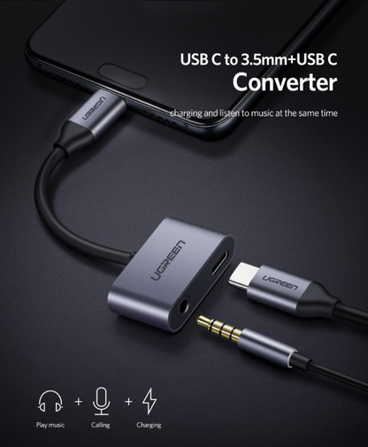 Adapter USB C, jack - USB C – Ugreen