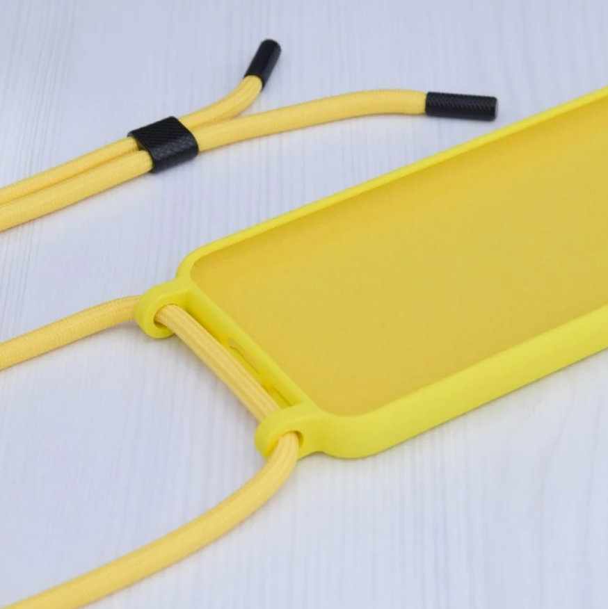 Silikonski ovitek "Crossbody Lanyard" za Samsung Galaxy A33 5G - Rumena – Techsuit