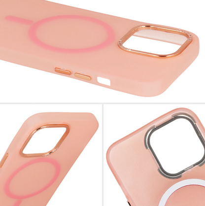 Ovitek "Magnetic Frosted - MagSafe" za iPhone 13 Pro Max – Tel Protect – Svetlo roza / TPU silikon