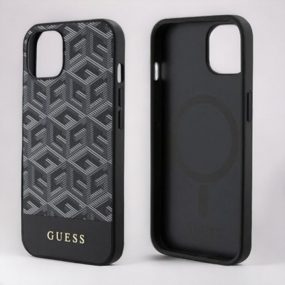 Ovitek Guess "Cube BLACK" za iPhone 14 Pro s tehnologijo MagSafe (GUHMP14LHGCFSEK)
