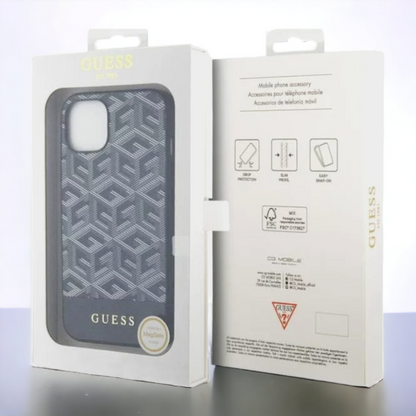 Ovitek Guess "Cube BLACK" za iPhone 14 Pro s tehnologijo MagSafe (GUHMP14LHGCFSEK)