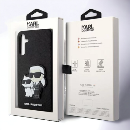 Ovitek Karl Lagerfeld "Saffiano - Karl and Choupette" za Samsung Galaxy A34 (KLHCA34SANKCPK)
