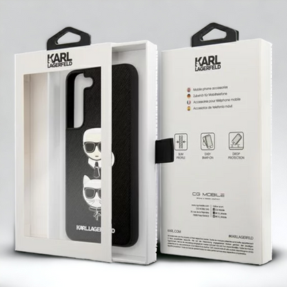 Ovitek Karl Lagerfeld "Saffiano - K&C" za Samsung Galaxy S22 Plus (KLHCS22MSAKICKCBK)