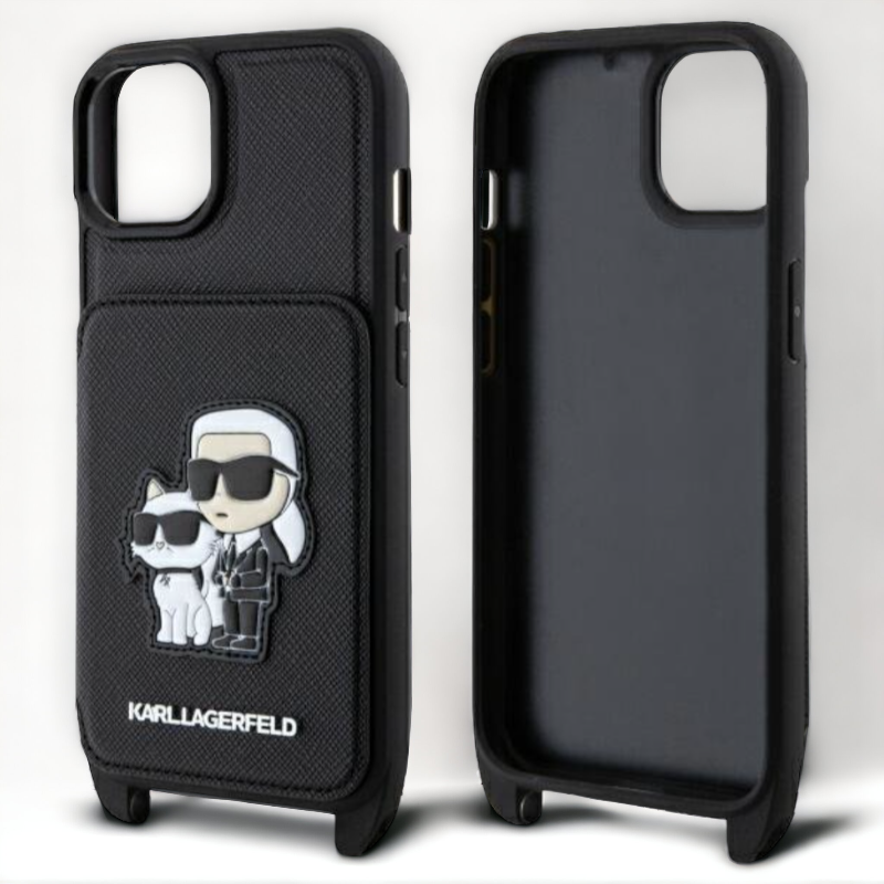 Ovitek Karl Lagerfeld "Saffiano Crossbody" za iPhone 13/14/15 (KLHCP14SCSAKCPMK)