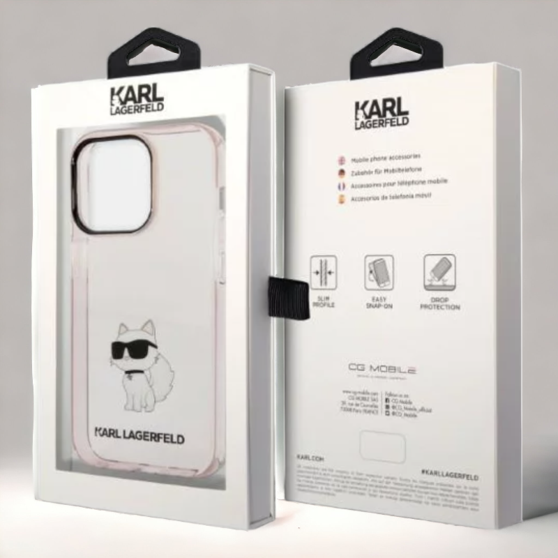 Ovitek Karl Lagerfeld "Choupette - PINK" za iPhone 14 Pro (KLHCP14LHNCHTCP)