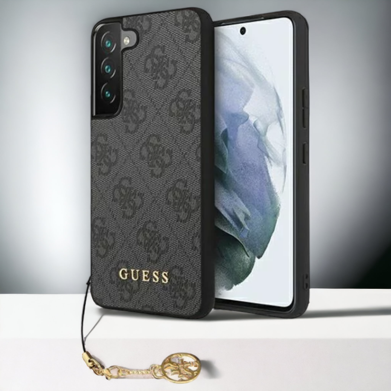 Ovitek Guess "grey charms" za Samsung Galaxy S23 Plus (GUHCS23MGF4GGR) – Siva / PC + TPU silikon