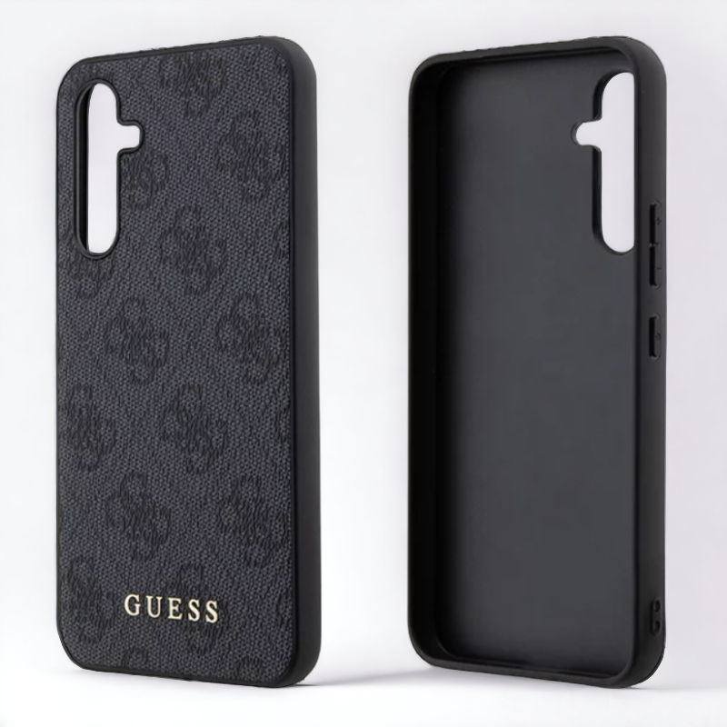 Ovitek Guess "4G Metal Gold Logo - grey" za Samsung Galaxy A14 (GUHCSA14G4GFGR)