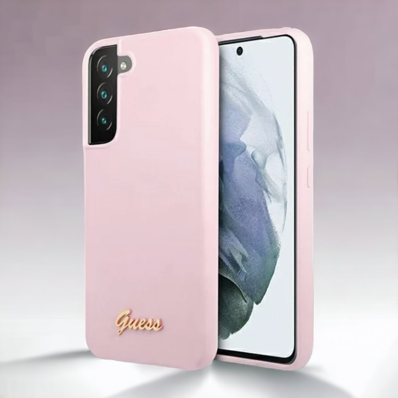 Ovitek Guess "lavender - Metal Logo" za Samsung Galaxy S22 Plus (GUHCS22MLSLMGLA) – Pastelno vijolična / TPU silikon