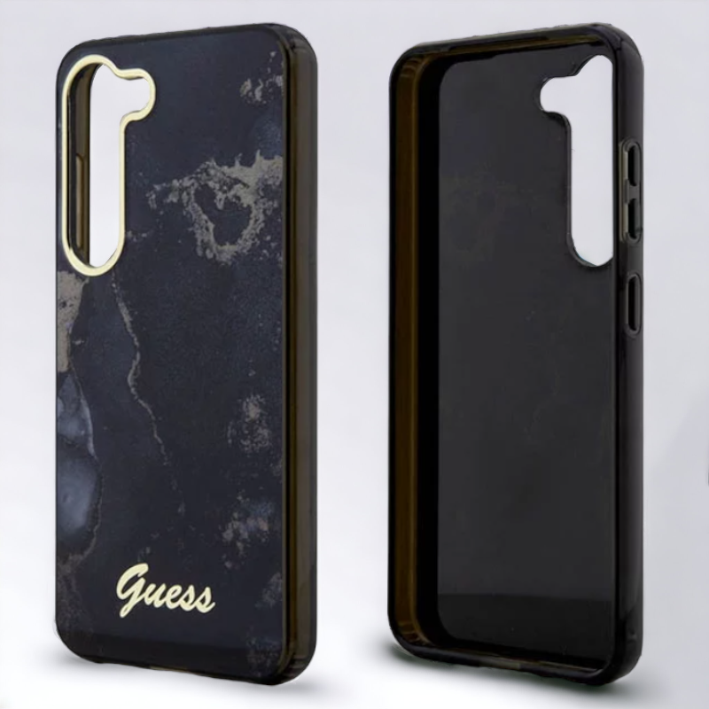Ovitek Guess "Golden Black Marble Collection" za Samsung Galaxy S23 (GUHCS23SHTMRSK)