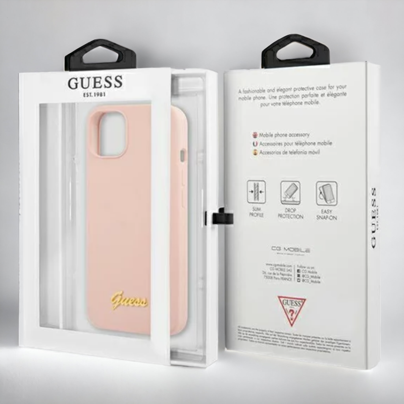 Ovitek Guess "Gold Logo" za iPhone 13 Pro s tehologijo MagSafe (GUHMP13LLSLMGLP)