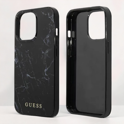 Ovitek Guess "Black marble" za iPhone 13 Pro Max/12 Pro Max (GUHCP13XPCUMABK)