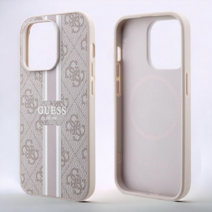 Ovitek Guess "Printed Stripes" za iPhone 14 Pro s tehnologijo MagSafe (GUHMP14LP4RPSP)
