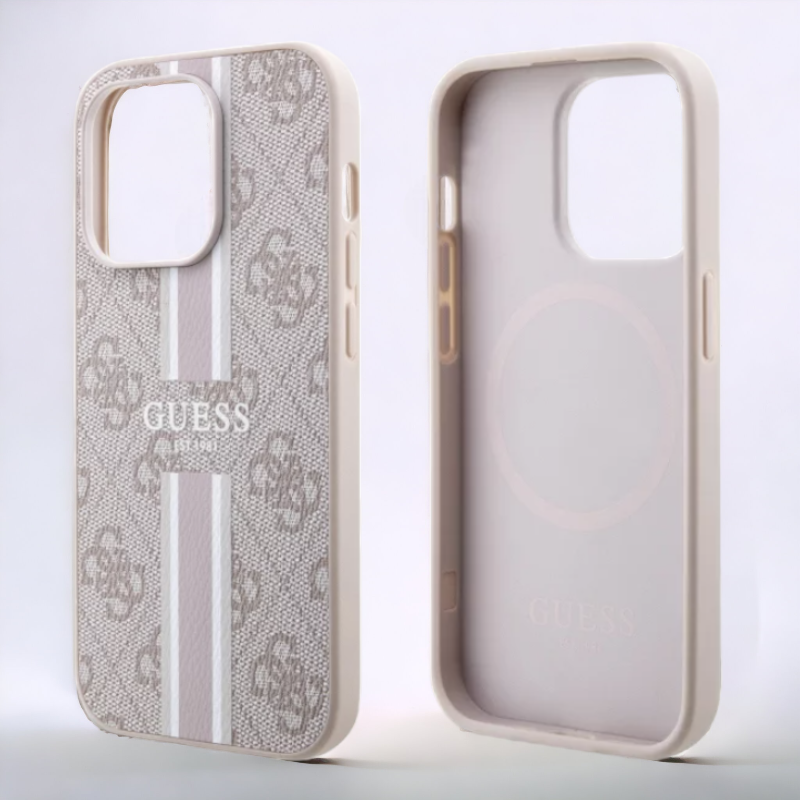 Ovitek Guess "Printed Stripes" za iPhone 14 Pro Max s tehnologijo MagSafe (GUHMP14XP4RPSP)