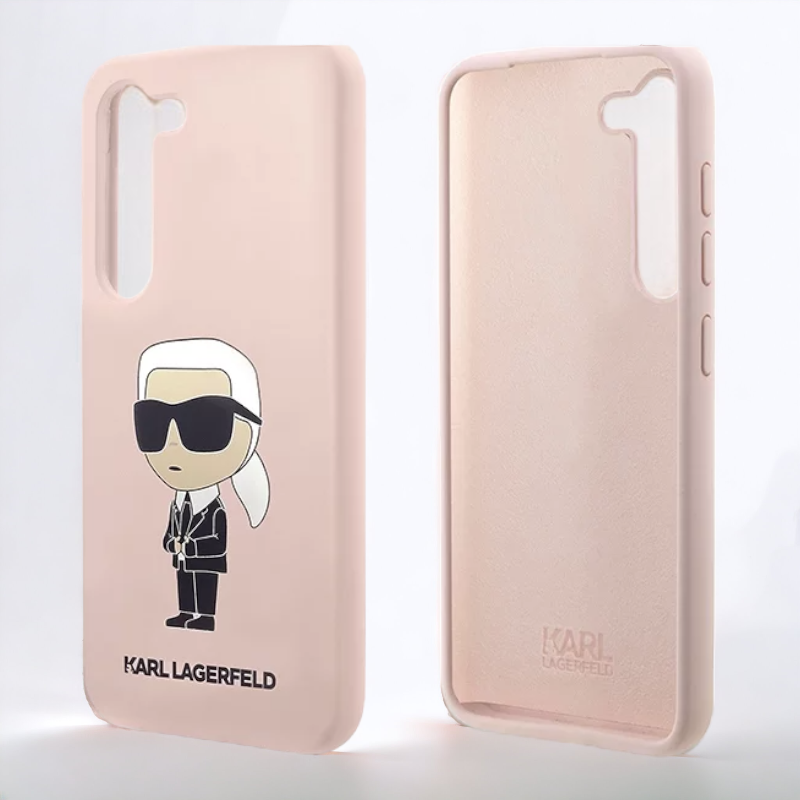 Silikonski ovitek Karl Lagerfeld "Ikonik Karl - pink" za Samsung Galaxy S23 (KLHCS23SSNIKBCP)