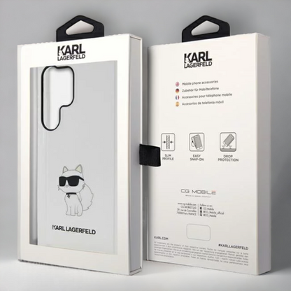 Silikonski ovitek Karl Lagerfeld "Ikonik Choupette" za Samsung Galaxy S23 Ultra (KLHCS23LHNCHTCT)