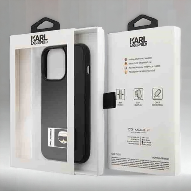 Ovitek Karl Lagerfeld "Icon" za iPhone 13 Pro Max/12 Pro Max (KLHCP13X3DKPK)