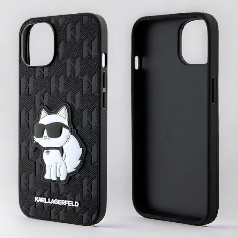 Ovitek Karl Lagerfeld " Saffiano Monogram Choupette " za iPhone 13/14/15 (KLHCP14SSAKHPCK)
