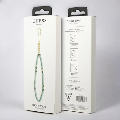Pašček za telefon Guess "blue - Heishi Beads" (GUSTPEARP)