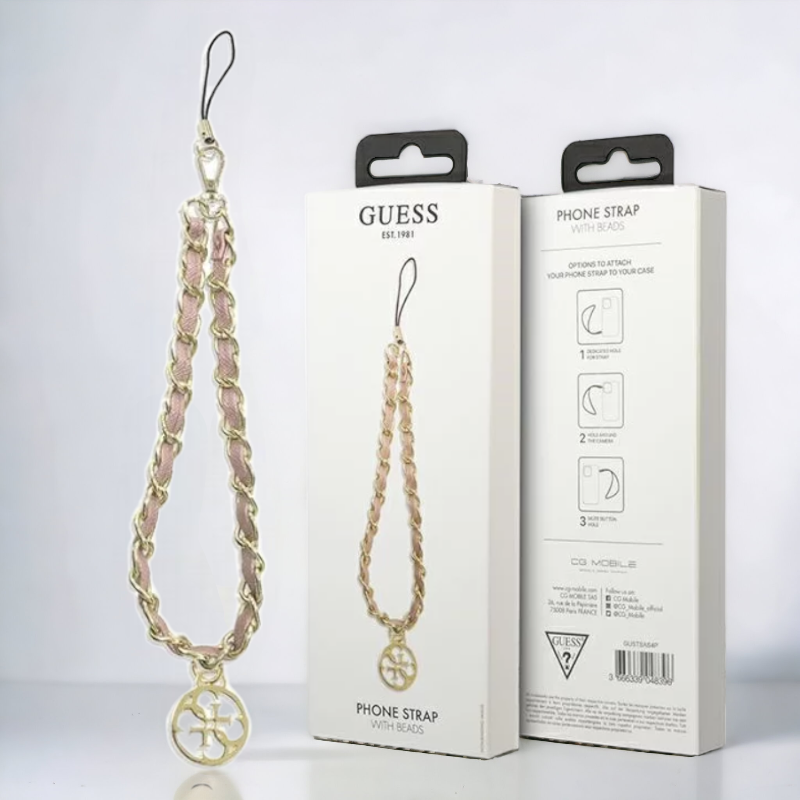 Pašček za telefon Guess "chain charms" (GUSTSAS4P) – Zlata