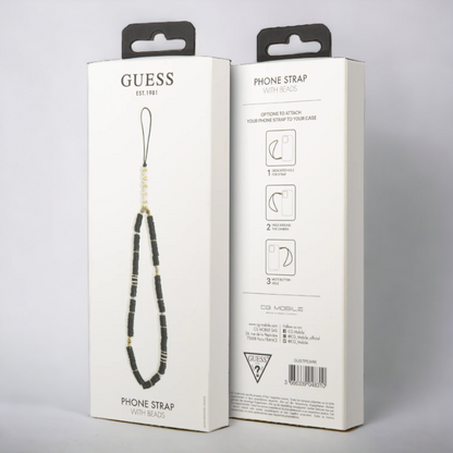 Pašček za telefon Guess "black - Heishi beads" (GUSTPEARK)