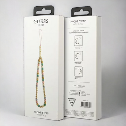 Pašček za telefon Guess "pink - Heishi Beads" (GUSTFLWP)
